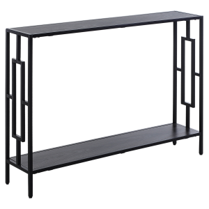Console Table 2 Shelves MDF Steel Frame in Art Deco Square Style 76x106cm