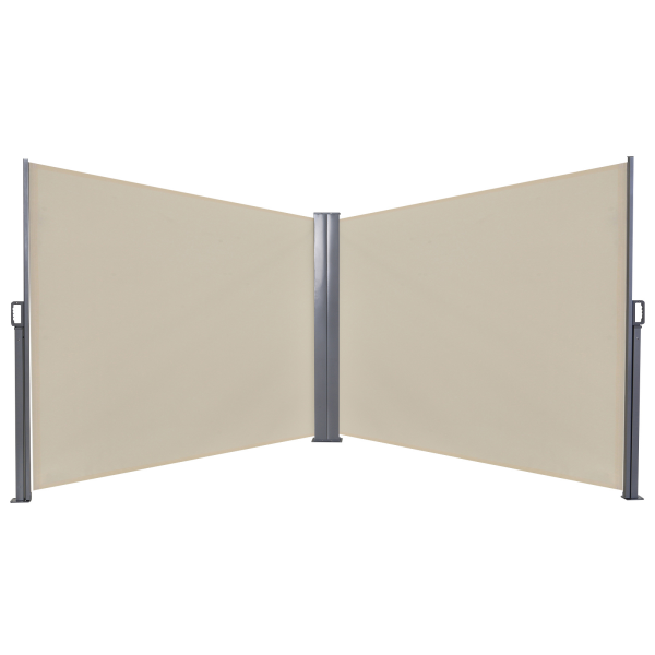 Steel Frame Outdoor Garden Pull Out Double Side Awning
