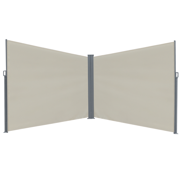 Retractable Double Side Awning Folding Privacy Wall Corner Divider Wind Screen