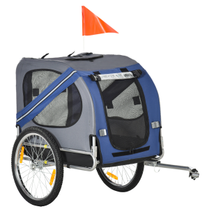Pet Bicycle Trailer Dog Cat Bike Carrier Water Resistant W/ Hitch Coupler Blue
