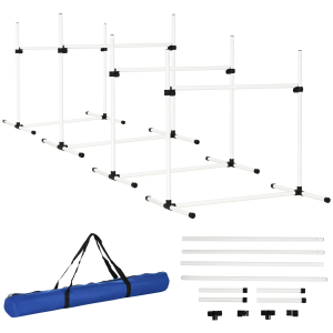 New Canine Agility Set Dog Jumping Training Obstacles Course Free Standing