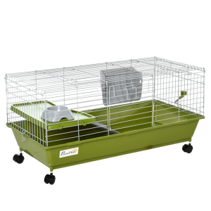 89cm Small Animal Home Cage for Rabbit Ferret Chinchilla w/ Wheels Green
