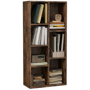 Bookcase IndustrialDisplay Cabinet Cube Storage Rustic Brown