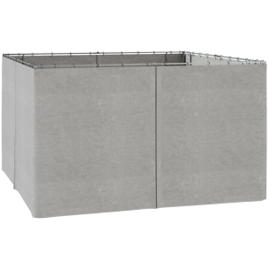 4Pk Gazebo Replacement Sidewalls Privacy Panel for Most 3 x 4m Light Grey
