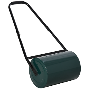 Outsunny 30cm Metal Lawn Roller-Deep Green