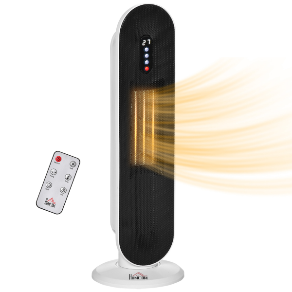 Ceramic Space Heater, Oscillation, Remote Overheat Protection, 1200/2000W
