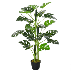 Artificial Monstera Tree 21 Leaves Palm Tree for Indoor Outdoor 1m