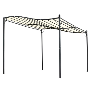 Wall Mounted Black Cream White 3x3 m Awning Metal Frame