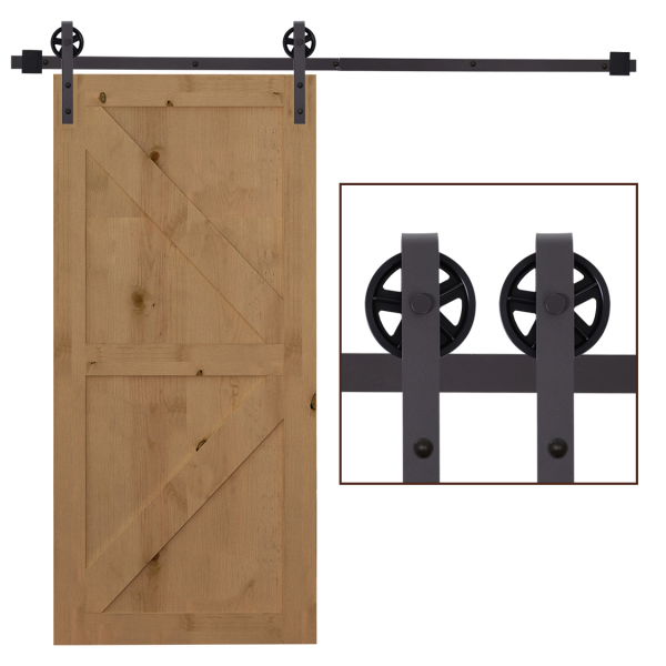 Sliding Door Rail Barn Door Kit Single Wooden 6FT /1830mm