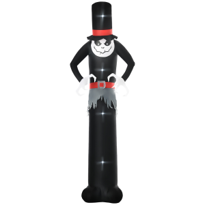 10ft Inflatable Halloween Skinny Ghost Tall Hat Blow-Up Outdoor LED Display