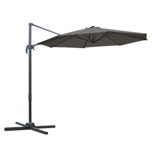 3m Patio Offset Parasol Roma Umbrella Cantilever Dark Grey