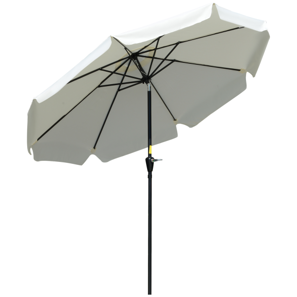 2.66m Patio Umbrella Parasol Outdoor Cream White