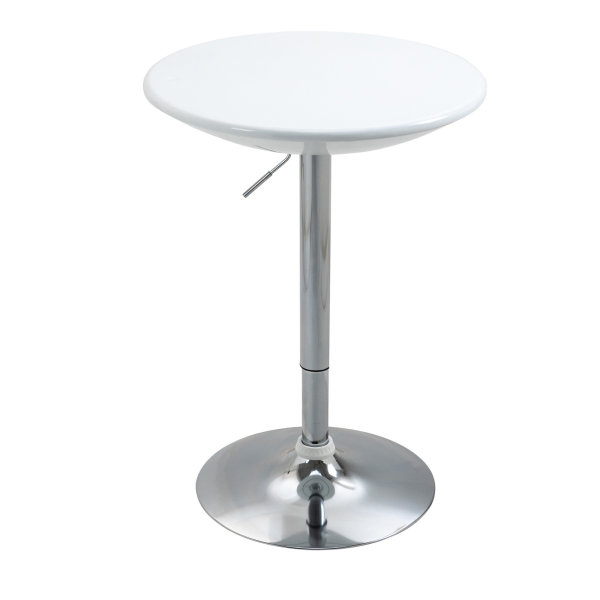 Painted Top Bistro Pub Table Adjustable Swivel Counter Home White