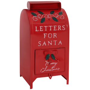 HOMCOM Christmas Post Box Freestanding or Wall Mounted for Xmas Decoration