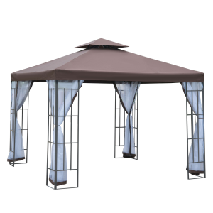 3x3m Gazebo Marquee Metal Party Tent Canopy Pavillion Steel Frame