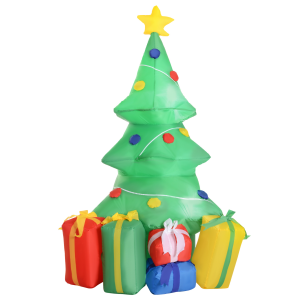 5ft Inflatable Christmas Tree Xmas Air Blown LED Lawn Yard Outdoor Ornaments