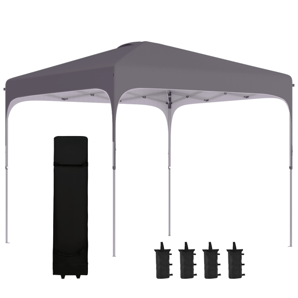 3x3M Pop Up Gazebo, Foldable Canopy Tent & Carry Bag with Wheels & 4 Legs