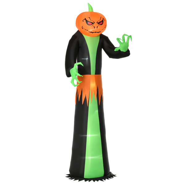 9FT Inflatable Halloween Pumpkin Ghost with Build-in LED Inflatable