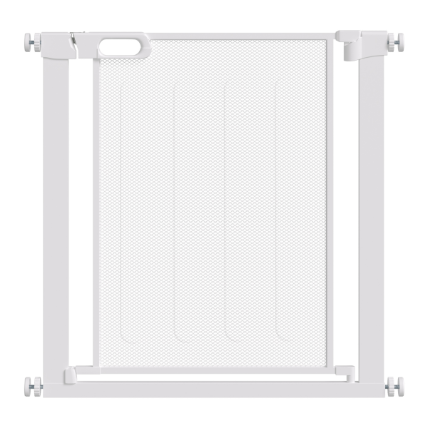 Pressure Fit Safety Gate for Stairs w/ Auto Close 75-82 cm - White Pawhut
