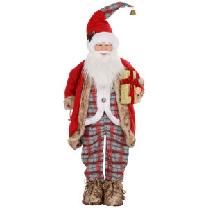 HOMCOM 141cm Animated Santa Claus with Sound Activated for Party Festival