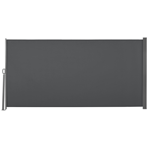 3x1.6M Retractable Side Awning Screen Fence Patio Privacy Divider Grey