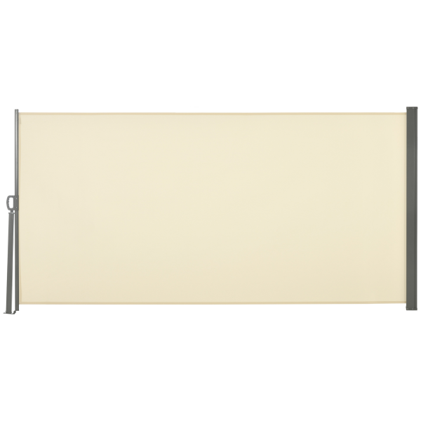 3x1.6M Retractable Side Awning Screen Fence Patio Privacy Divider Cream