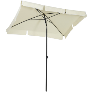 Aluminium Sun Umbrella Parasol Patio Garden Tilt 2M x 1.25M