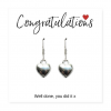 Congratulations Heart Charm Earrings & Card - Image 4