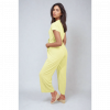 Belted V Neck Jumpsuit with Side Pockets - Image 5