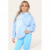 Oversized Ruched Sleeves Hoodie With Satin Ribbon with High Waist High Rise Seamless Ribbed Legging Set - Image 6