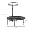 40'' Kids Mini Trampoline, Adult Rebounder Jumper w/ Handle Fitness HOMCOM - Image 3