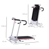 1-10Km/h Folding Treadmill Home Running Fitness Machine Safety Stopper HOMCOM - Image 3