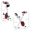 Magnetic Resistance Exercise Bike Foldable LCD Adjustable Seat Red HOMCOM - Image 3