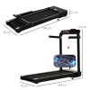 1.85HP Foldable Electric Treadmill Fitness Safety Lock LED screen-Black HOMCOM - Image 3