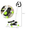 Adjustable Stepper Aerobic Ab Exercise Machine LCD Screen Handle, White HOMCOM - Image 3