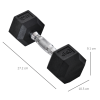 Hexagonal Dumbbells Kit Weight Lifting Exercise for Home Fitness 2x4kg HOMCOM - Image 3