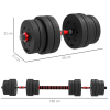 HOMCOM 30kg Adjustable 2 IN 1 Barbell Dumbbells Weight Set for Body Fitness - Image 3