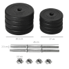 HOMCOM 20KG Adjustable Dumbbells Weight Set Hand Weight for Body Fitness - Image 3