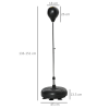 HOMCOM Punching Bag with Stand Boxing Bag Set with Adjustable Height Black, Gold - Image 3
