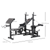 Multi-Exercise Full-Body Weight Bench with Bench Press & Leg Extension HOMCOM - Image 3