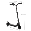 120W Electric Scooter w/ Battery Level Display, Rear Break - Black HOMCOM - Image 3