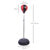 Adjust Kids Training Boxing Punching Ball Bag Boxing Punching w/ Gloves HOMCOM - Image 3