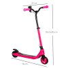 120W Electric Scooter w/ Battery Level Display, Rear Break - Pink HOMCOM - Image 3