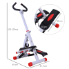 Foldable Stepper Adjustable Step Machine w/ Handlebar LCD Display, Red HOMCOM - Image 3