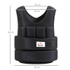 15KGS Adjustable Weight Vest Running Gym Training Weight Loss, Black HOMCOM - Image 3