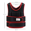 20KGS Adjustable Weight Vest Running Gym Training Weight Loss HOMCOM - Image 3
