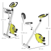 Magnetic Resistance Exercise Bike Foldable LCD Adjustable Seat Yellow - Image 3