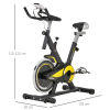 HOMCOM Exercise Bike 10KG Flywheel Cycling w/ Adjustable Resistance LCD Display - Image 3
