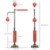 SPORTNOW Boxing Bag, Freestanding Punching Bag with Reflex Bar, Speed Balls - Image 3
