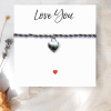 Small Love You Gift Hamper - Silver Heart Bracelet, Chocolates & Candle - Image 3
